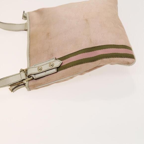GUCCI GG Canvas Sherry Line Shoulder Bag Pink Gold - Picture 5 of 16